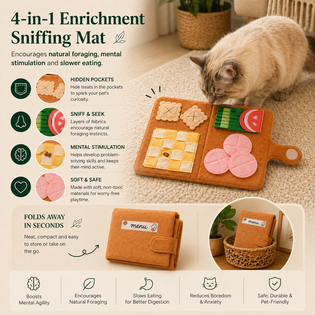 FurFix™ – Pet Sniffing Mat Chew Resistant Plush Toy